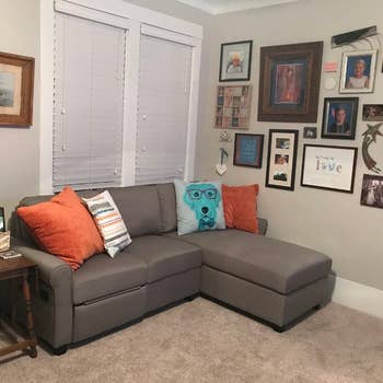 reviewer photo of gray sectional couch