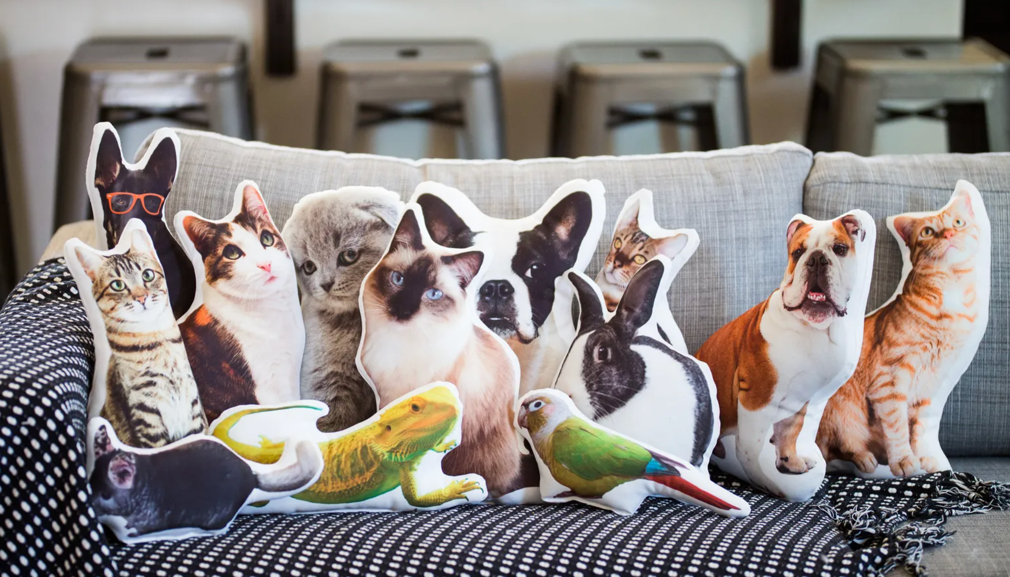 variety of customized pet pillows