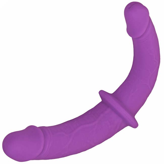 Purple dual-ended dildo