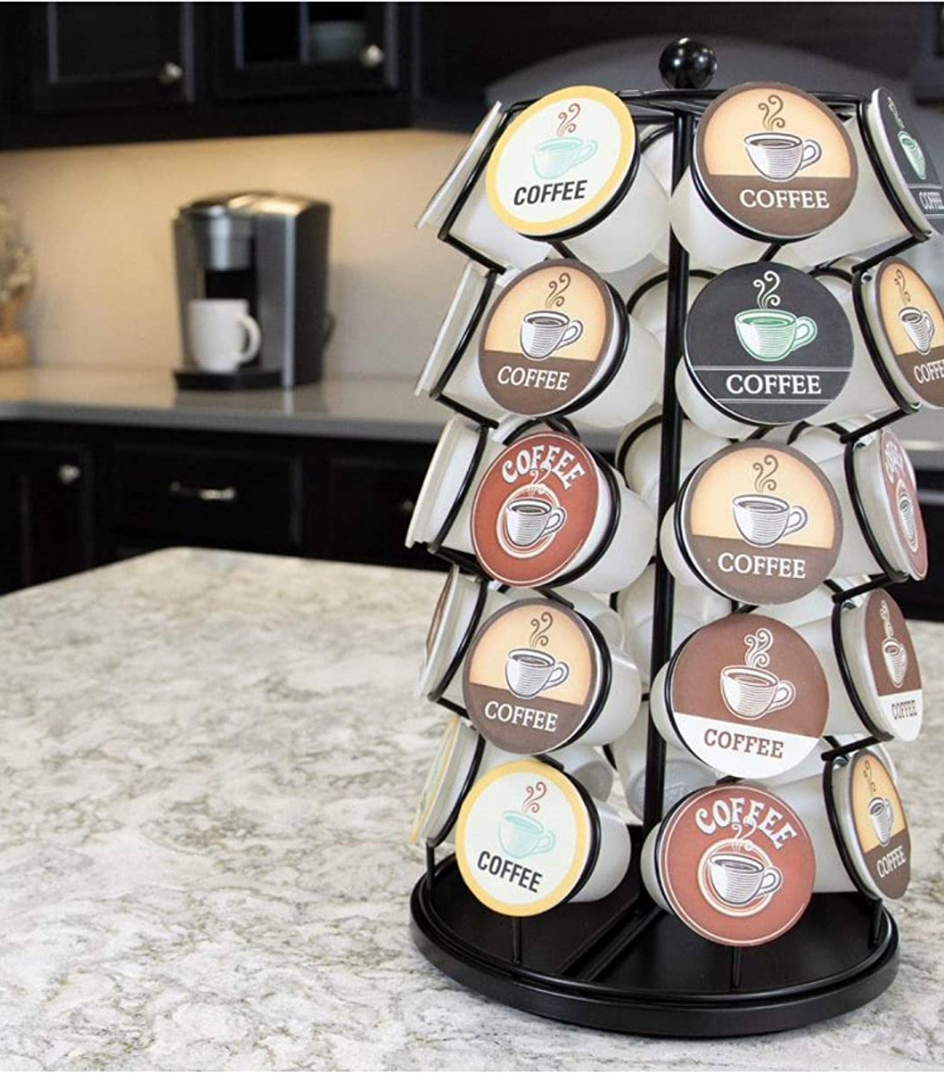 coffee pod carousel holding various hot beverage pods