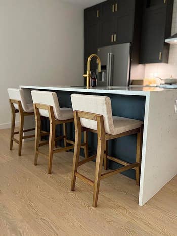 reviewer image of the three of the stools at a kitchen bar