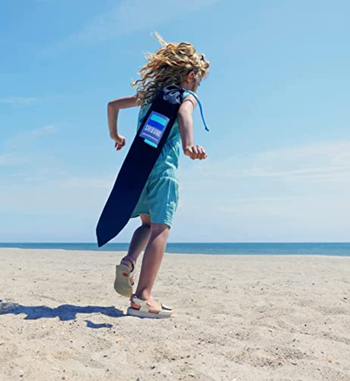 a model child with the shade in the carrying case on their back
