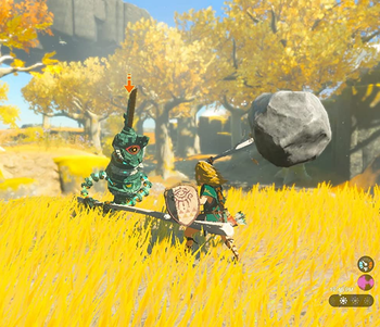 screenshot from tears of the kingdom depicting combat