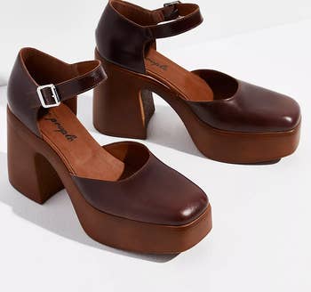 the brown mary jane heels