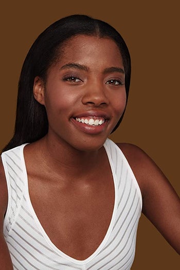 model wearing the true match foundation on their face in the shade 