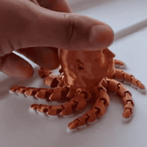 brown Dwayne 'The Rock' Johnson/octopus fidget spinner