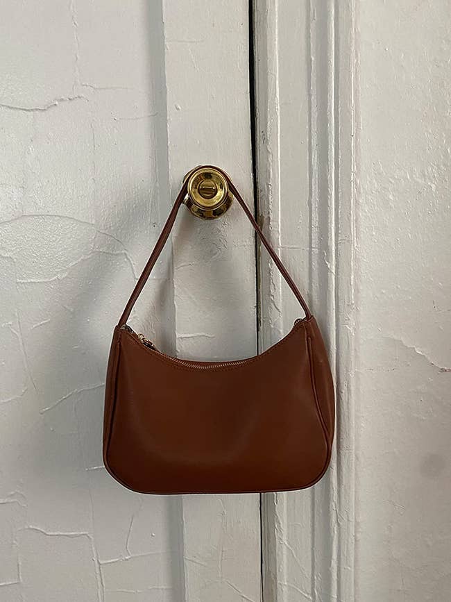 reviewer image of the bag in brown