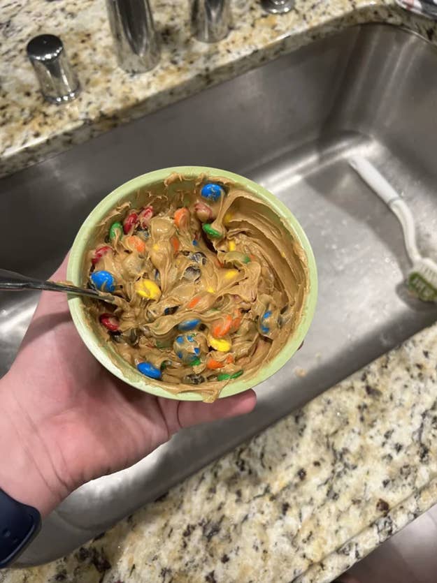 Does this count? Peanut butter and M&M sandwich : r/shittyfoodporn