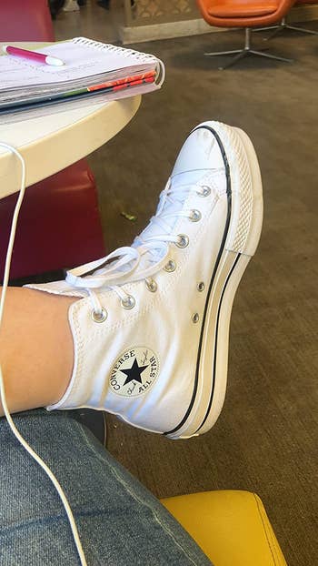 reviewer pic of the platform Converse in white