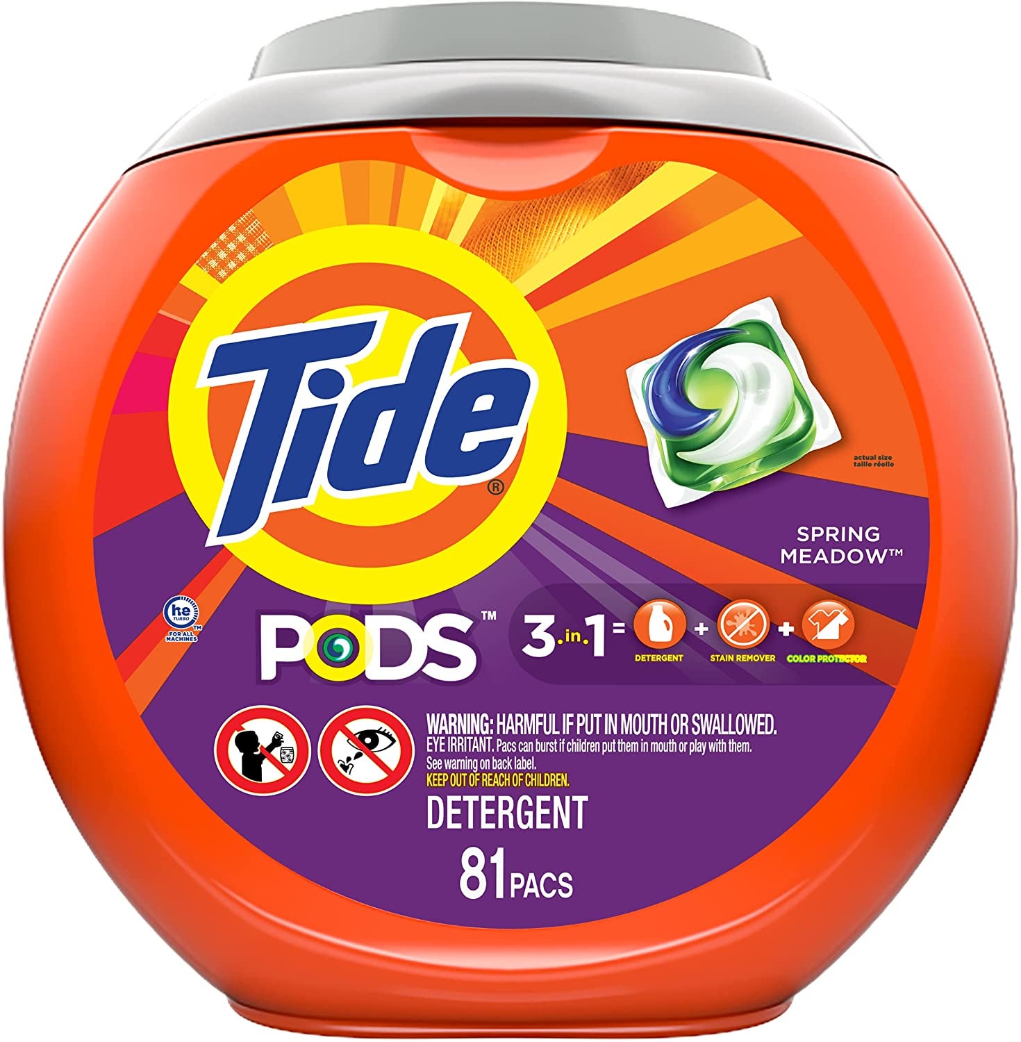 large tub of pods