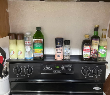 reviewer's black stoveshelf