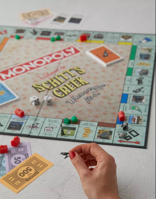 A Schitt's Creek themed monopoly board 