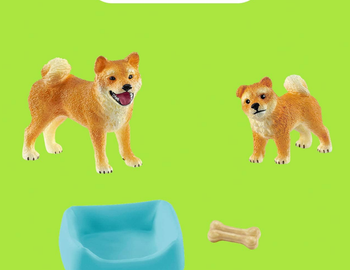 Dog toys with bed and bone