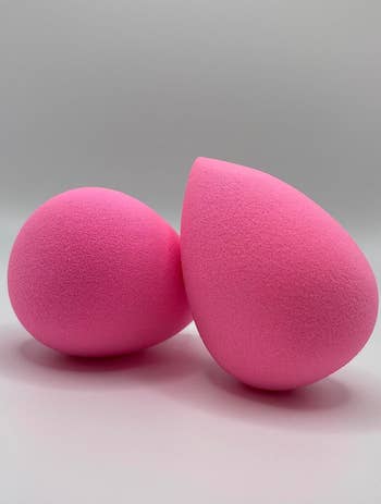 reviewers two pink egg shaped beauty tools