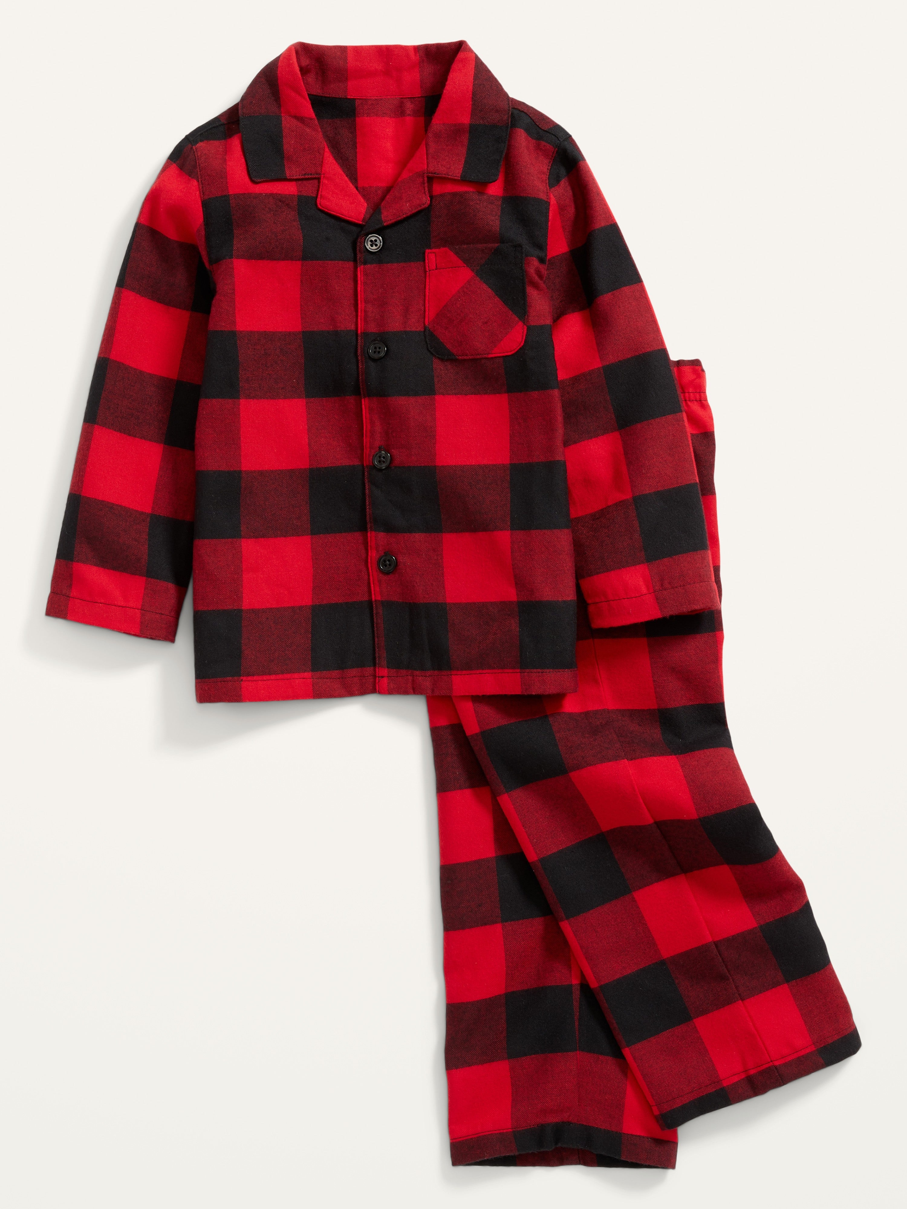 Red plaid jingle jammies