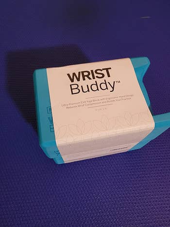 reviewer image of the yoga block in teal