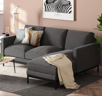 lifestyle photo of gray sectional couch