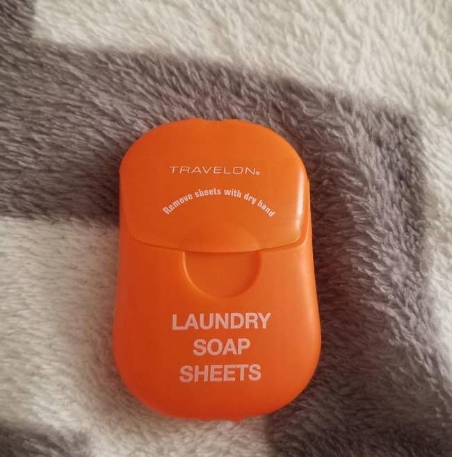 laundry soap sheets in orange case 