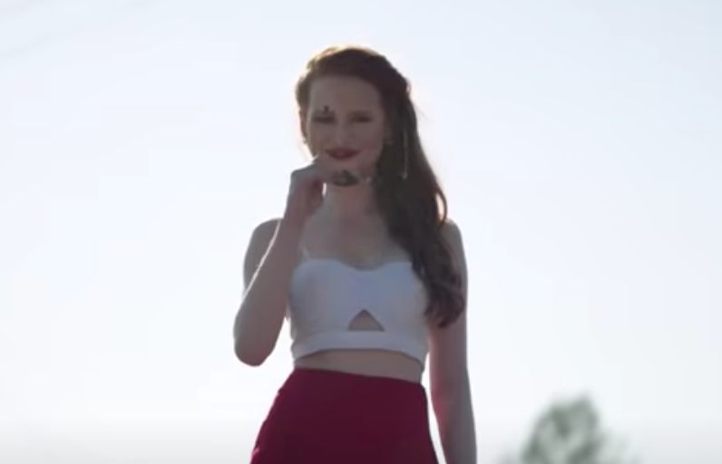 Jupe Topshop Taille M Blanc Bordeaux - Style A-Line, Occasion Très Bon état, Inspirée Cheryl Blossom