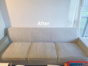 after of a completely clean couch