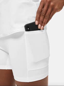 closeup of pocket in shorts liner