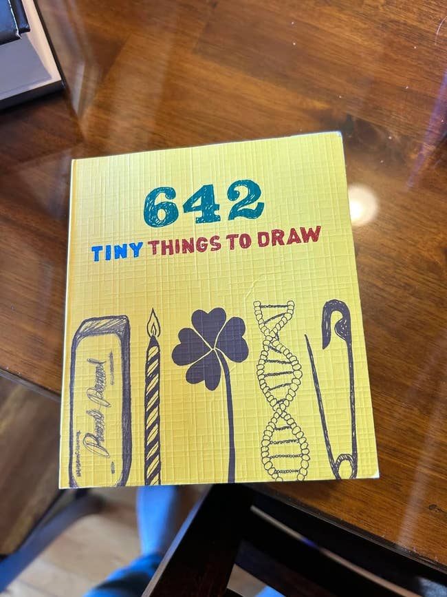 Cover of '642 Tiny Things to Draw' book displaying sample illustrations