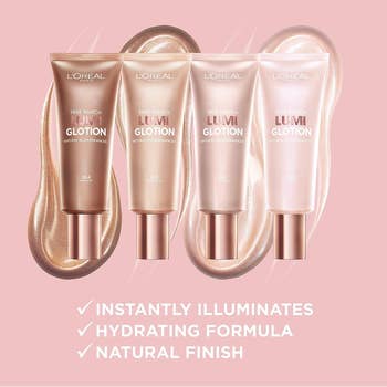 The four shades, with a hydrating formula