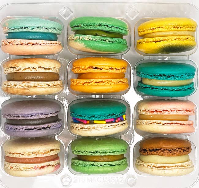 A box of assorted macarons 