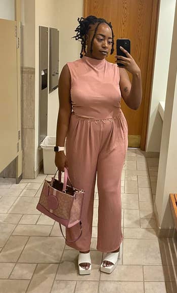 reviewer successful the airy pinkish jumpsuit