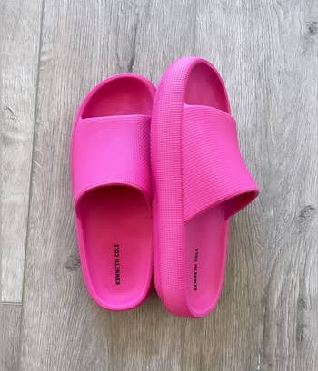 the pair of the pink slides