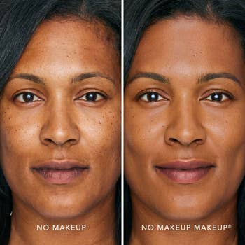 Model sebelum dan sesudah menggunakan No Makeup Makeup