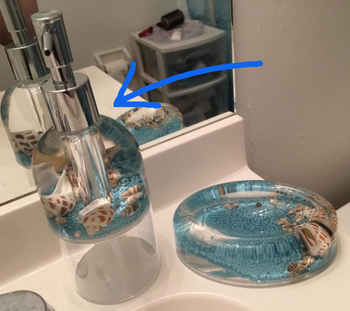 Reviewer image of the conch soap dispenser