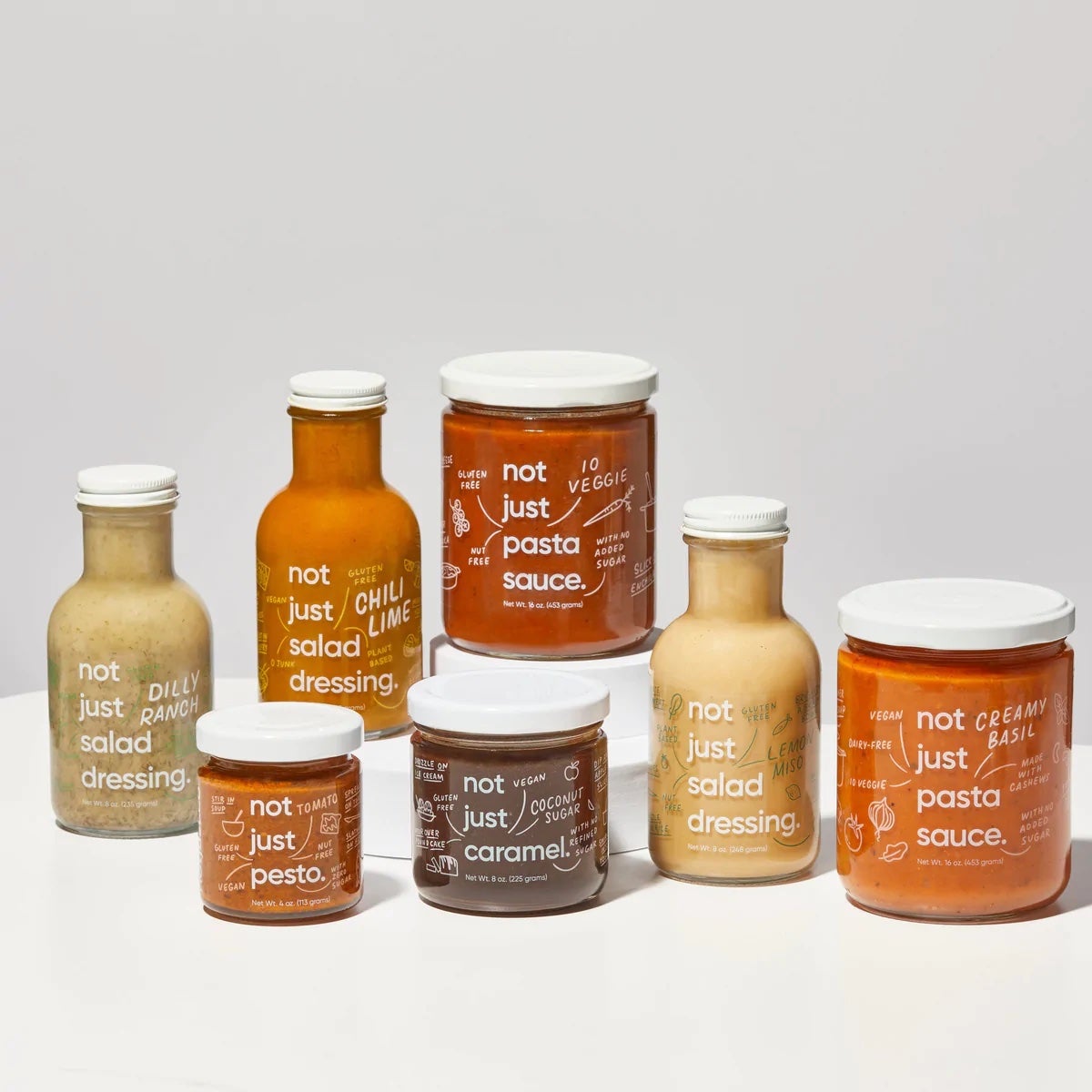 bottles of sauces and dressings