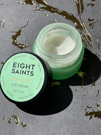 reviewer photo of the container of eye cream