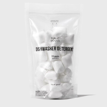 bag of dishwasher detergent pods