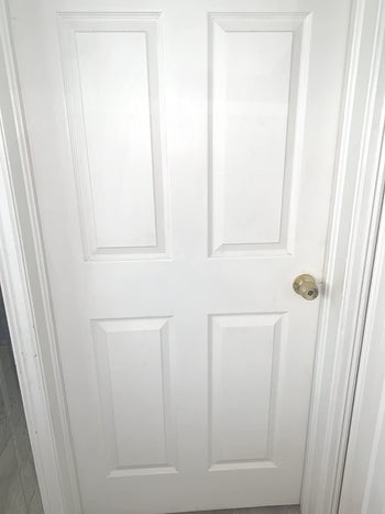 door restored to clean and white