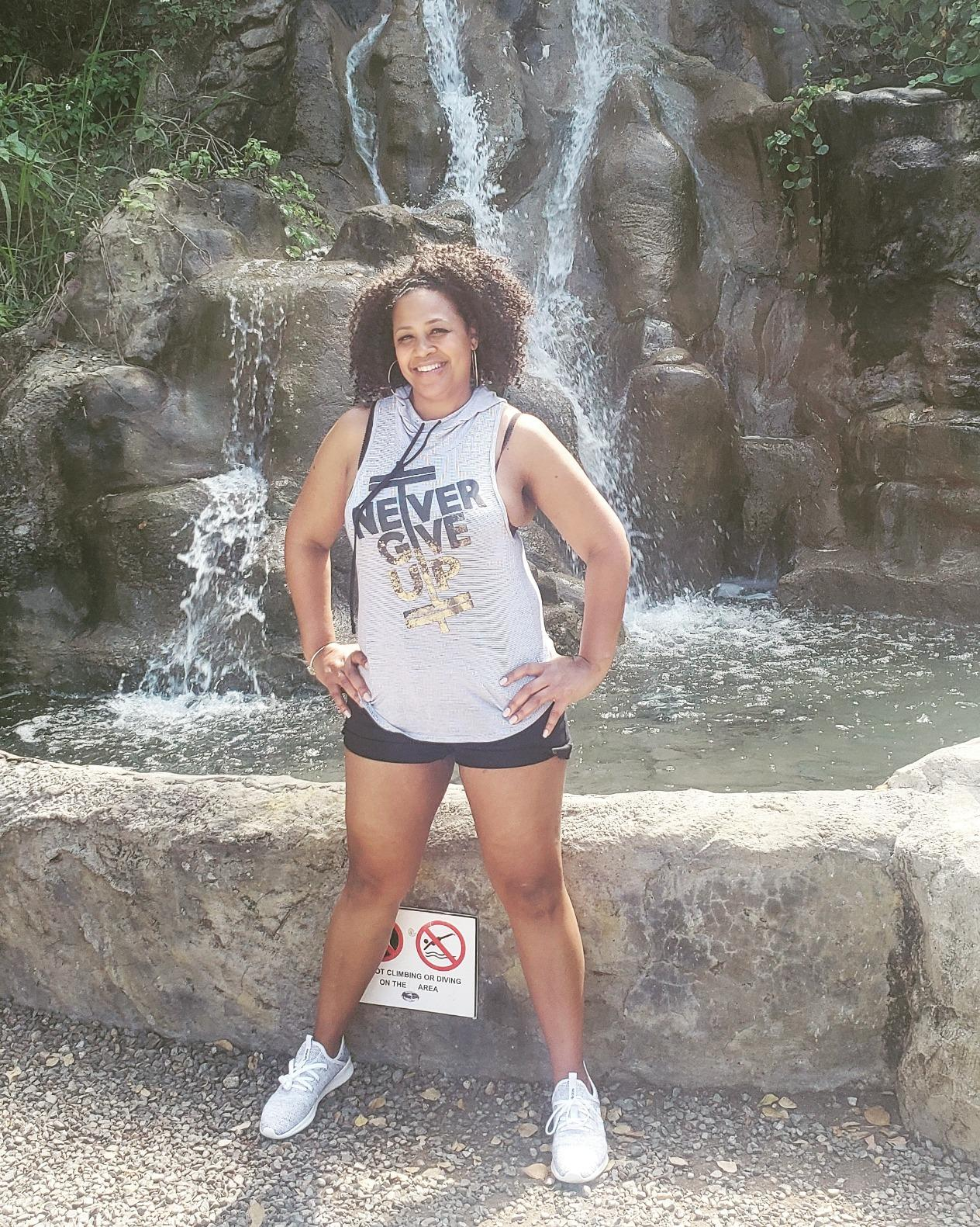 a reviewer wearing the sneakers in white