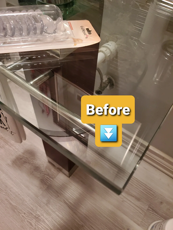 reviewer's table before putting corner protectors on