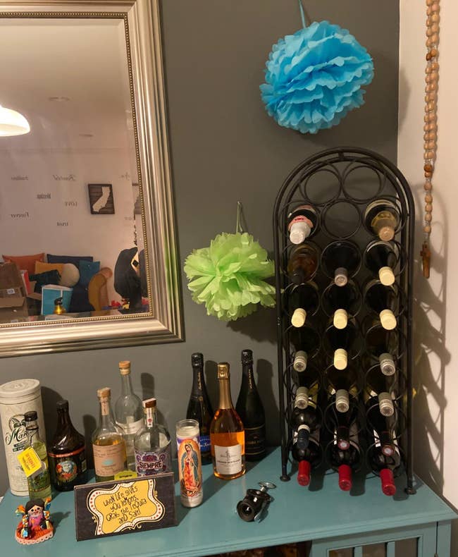 A reviewer's wine rack