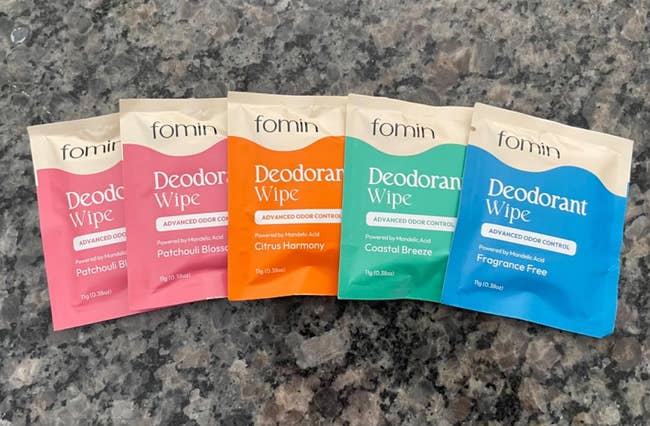 Patchouli, Chiru Harmony, Coastal Breeze, and Fragrance Free