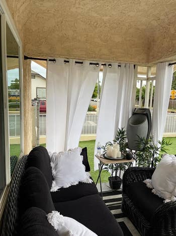 the patio and curtain from another angle