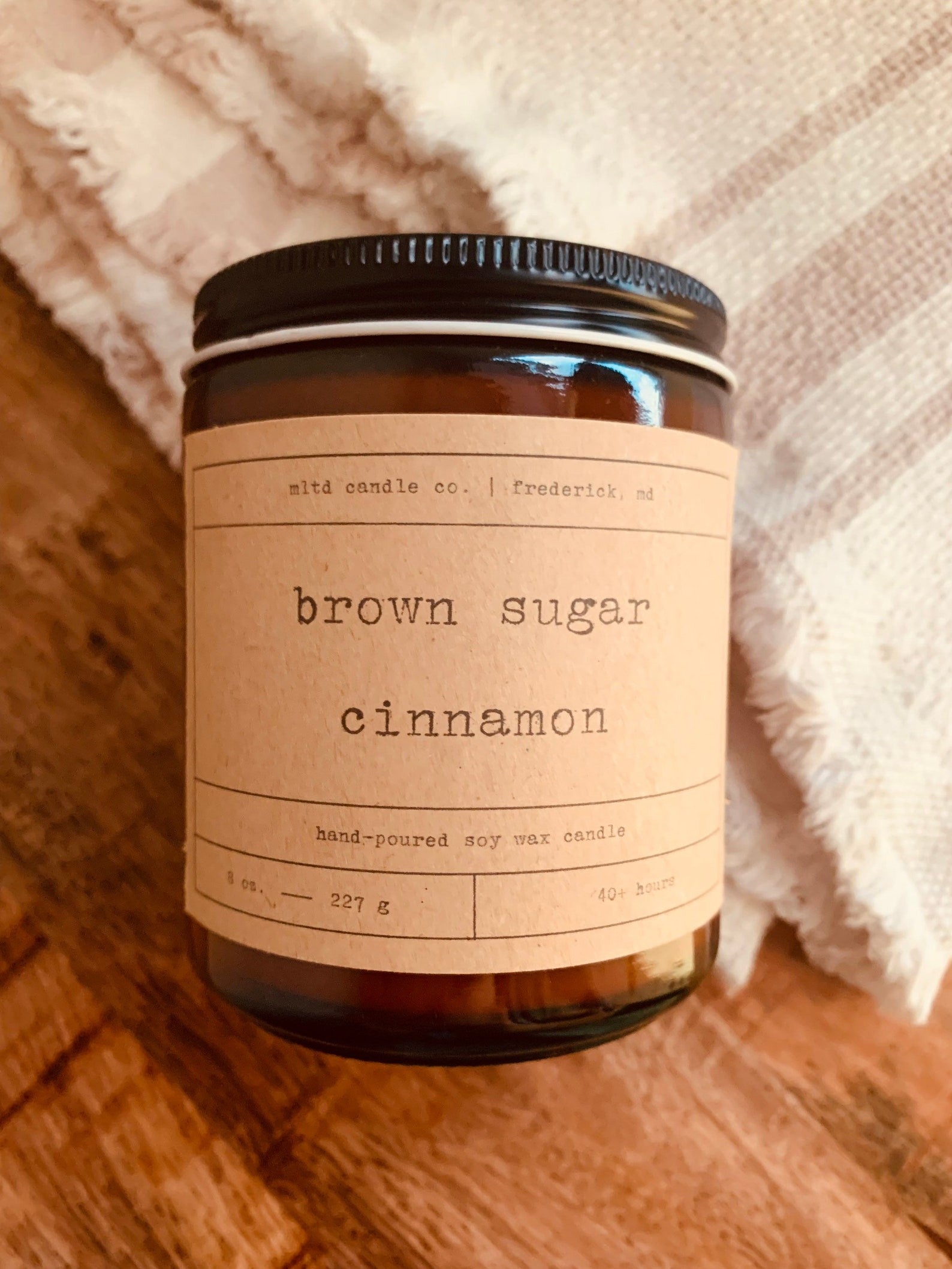 a close up of the brown candle