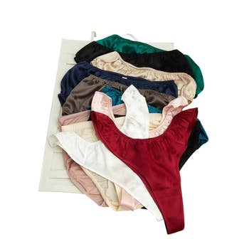 assorted silk underwear in pile