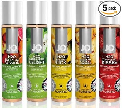 Assortment of fruit-flavored lubricants