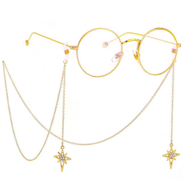 thin chain with bedazzled star charms 
