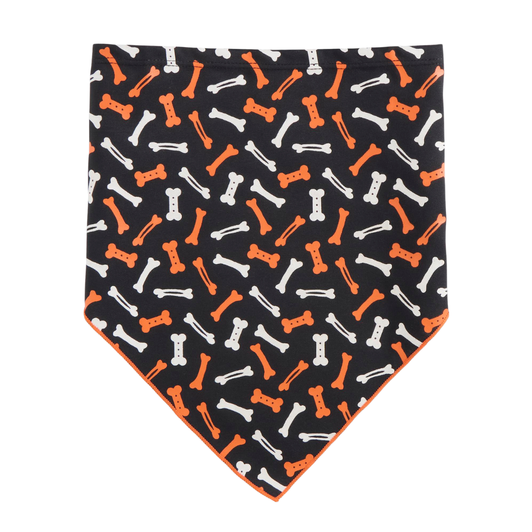 black white and orange bandana