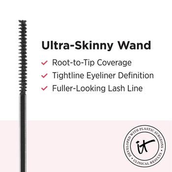 root-to-tip coverage, tightline eyeliner definition, fuller lash line. Developed with integrative surgeons
