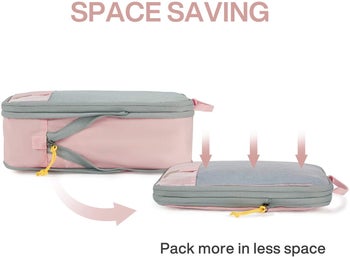 the full cube and then showing it zipped and compact