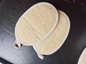 reviewer image of two loofahs