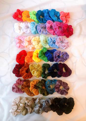 reviewers colorful velvet scrunchies